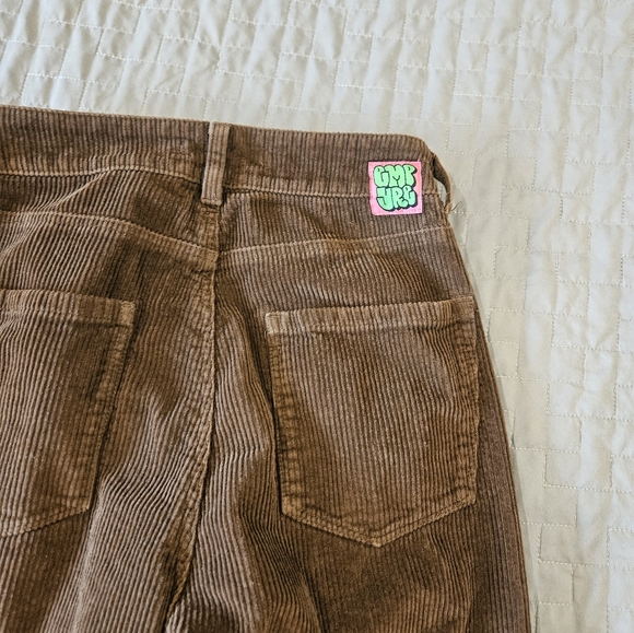 Empyre Pants Womens Size 4 Brown Corduroy High Rise Tori Relaxed Skater Y2K - Picture 7 of 7